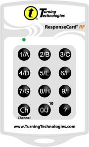 Audience response system keypad ResponseCard RF